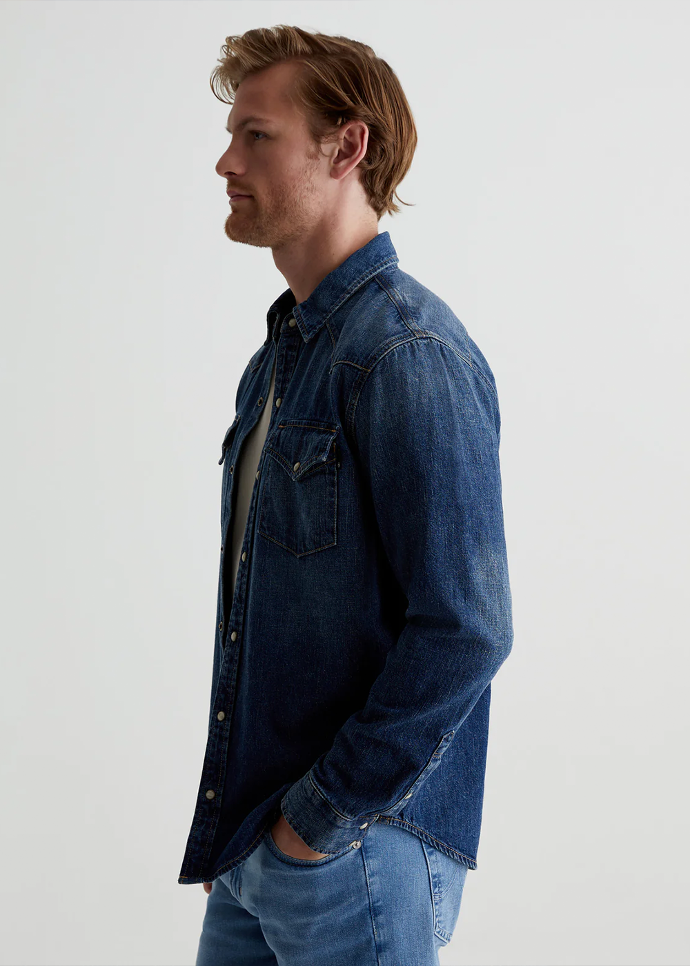 Aiden Western Denim Shirt - Exhibition - AG Jeans Canada - Danali
