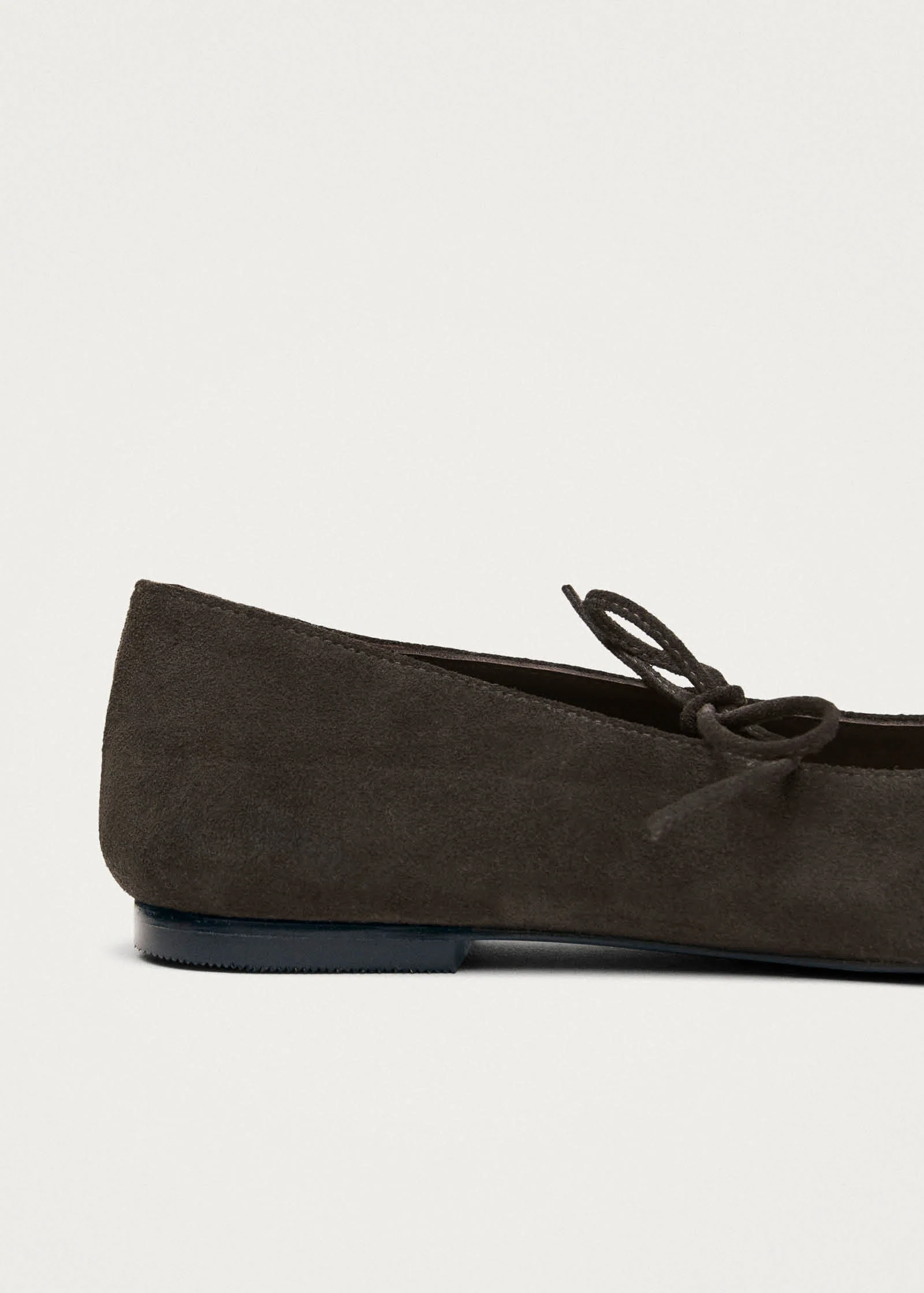 Sway Suede Leather Ballet Flats - Coffee Brown - Alohas Canada - Danali