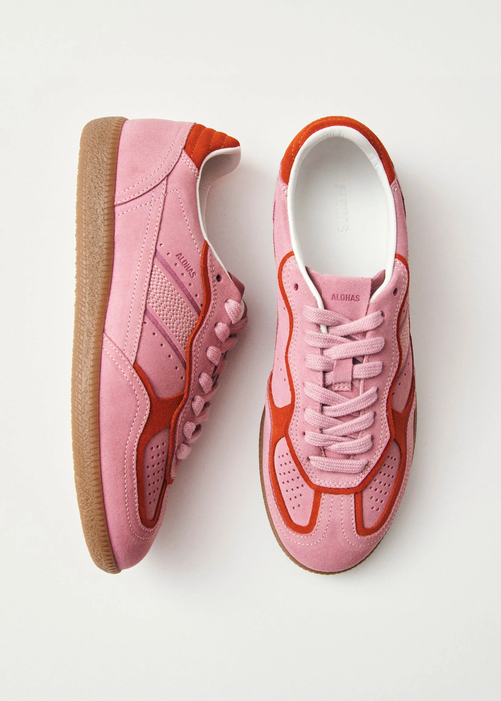 Tb.490 Rife Sea Pink Leather Sneakers - Alohas Canada - Danali