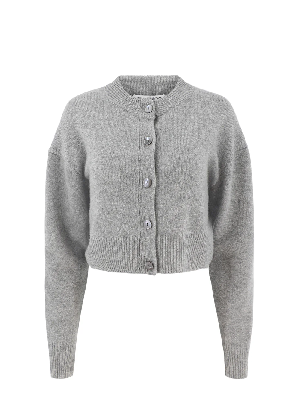 Cropped Cashmere Cardigan - Cement - Autumn Cashmere Canada - Danali