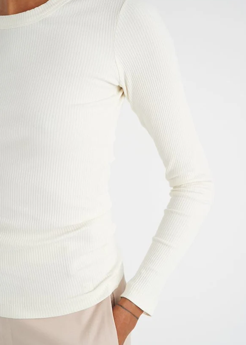 Dagna Long Sleeve T-Shirt - Whisper White - InWear - Danali - Canada