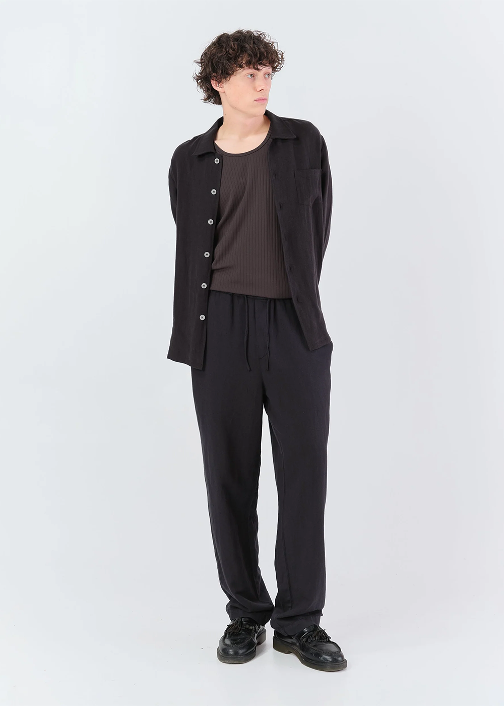Black Linen Leisure Pant - Bather Canada - Danali