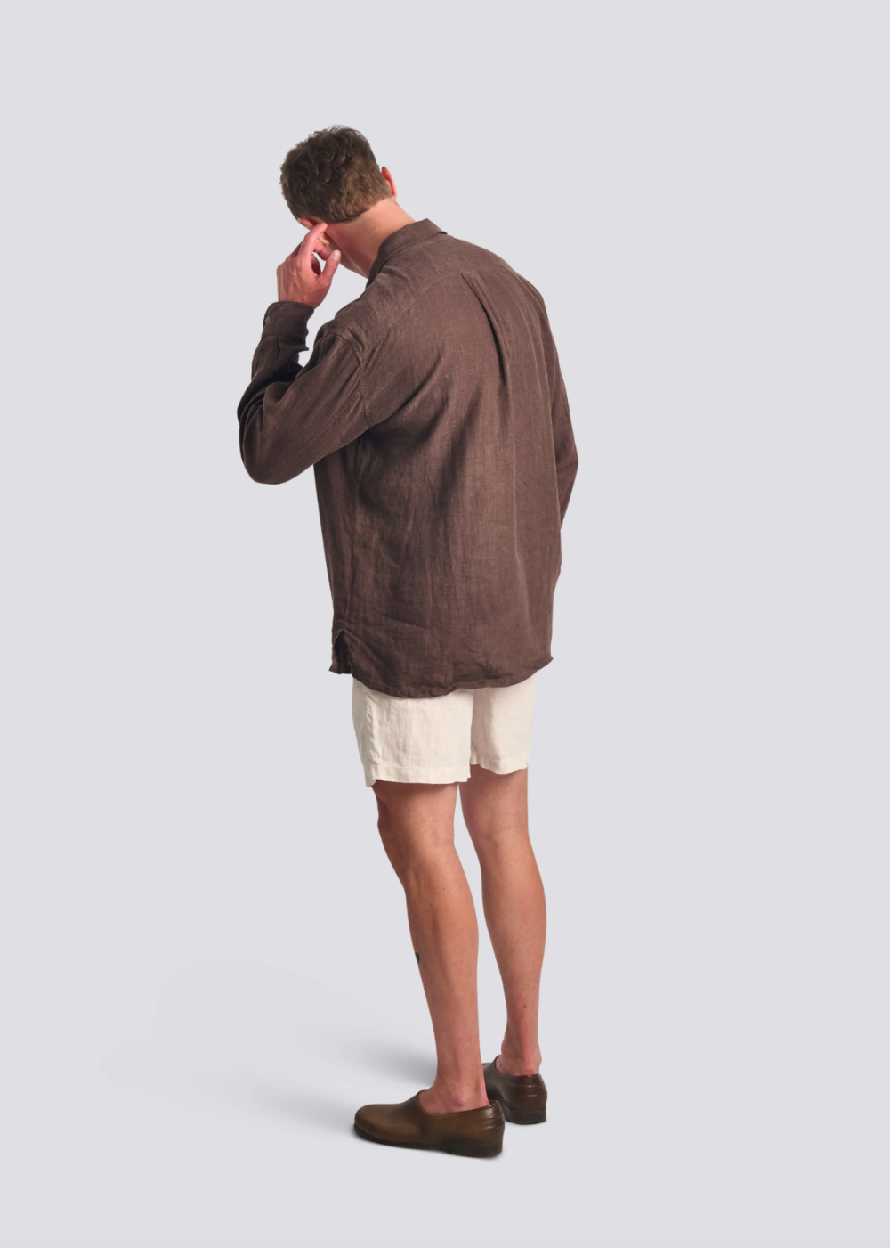 Espresso Linen Leisure Shirt - Brown - Bather Canada - Danali