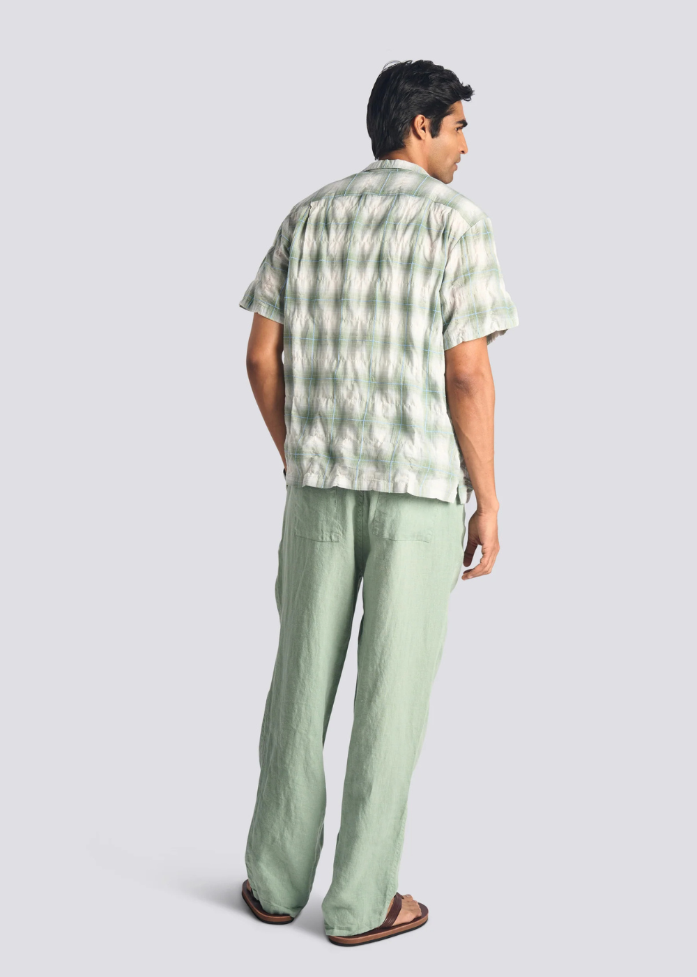 Laurel Grid Camp Shirt - Green - Bather Canada - Danali