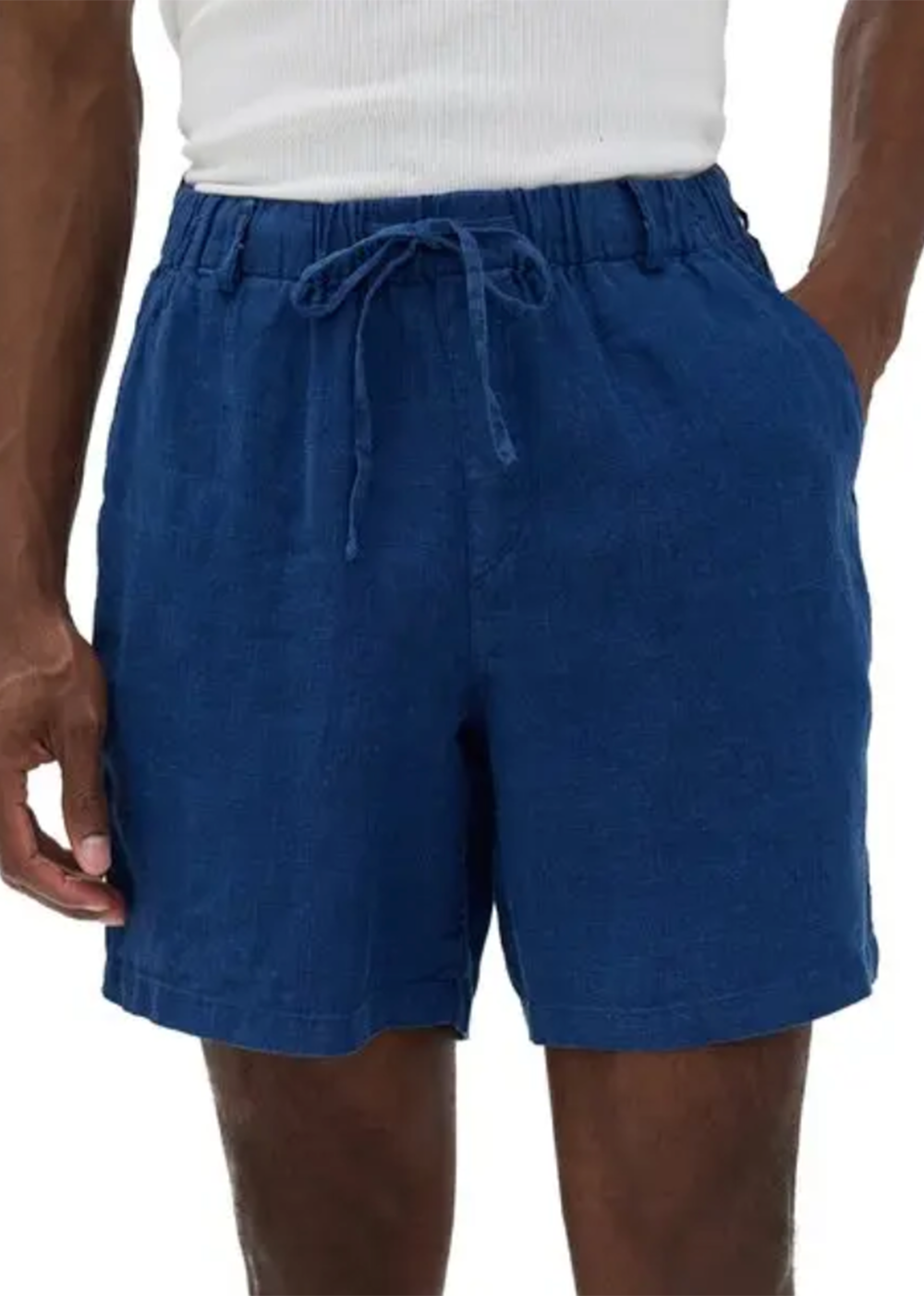 Navy Linen Leisure Short - Navy - Bather Canada - Danali