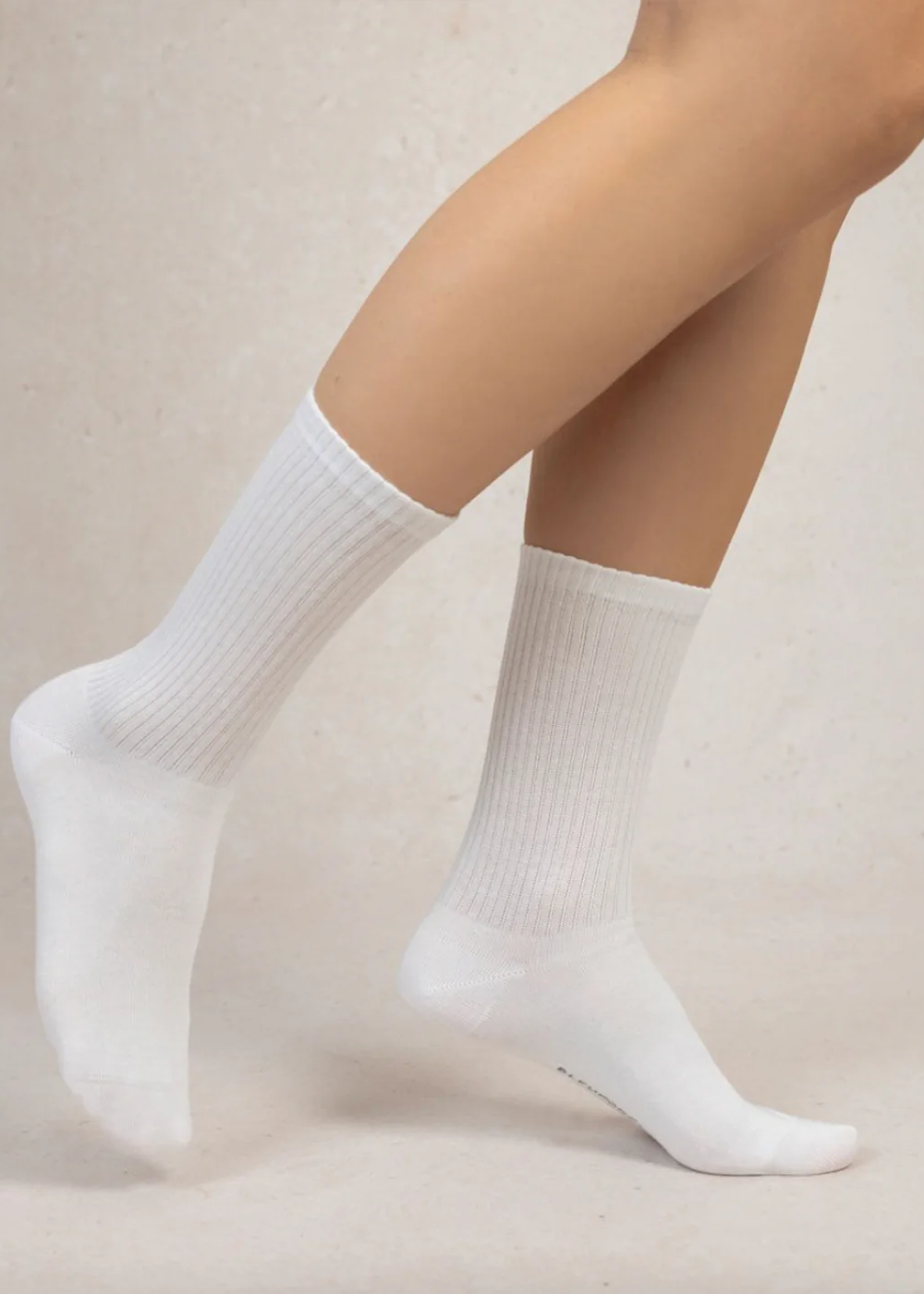 Ribbed Sport Socks - White - Bleuforet Canada - Danali
