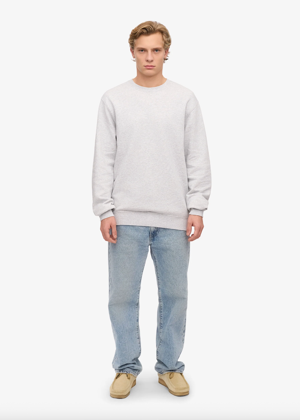 Classic Organic Crew - Snow Melange - Colorful Standard Canada - Danali - CS1005