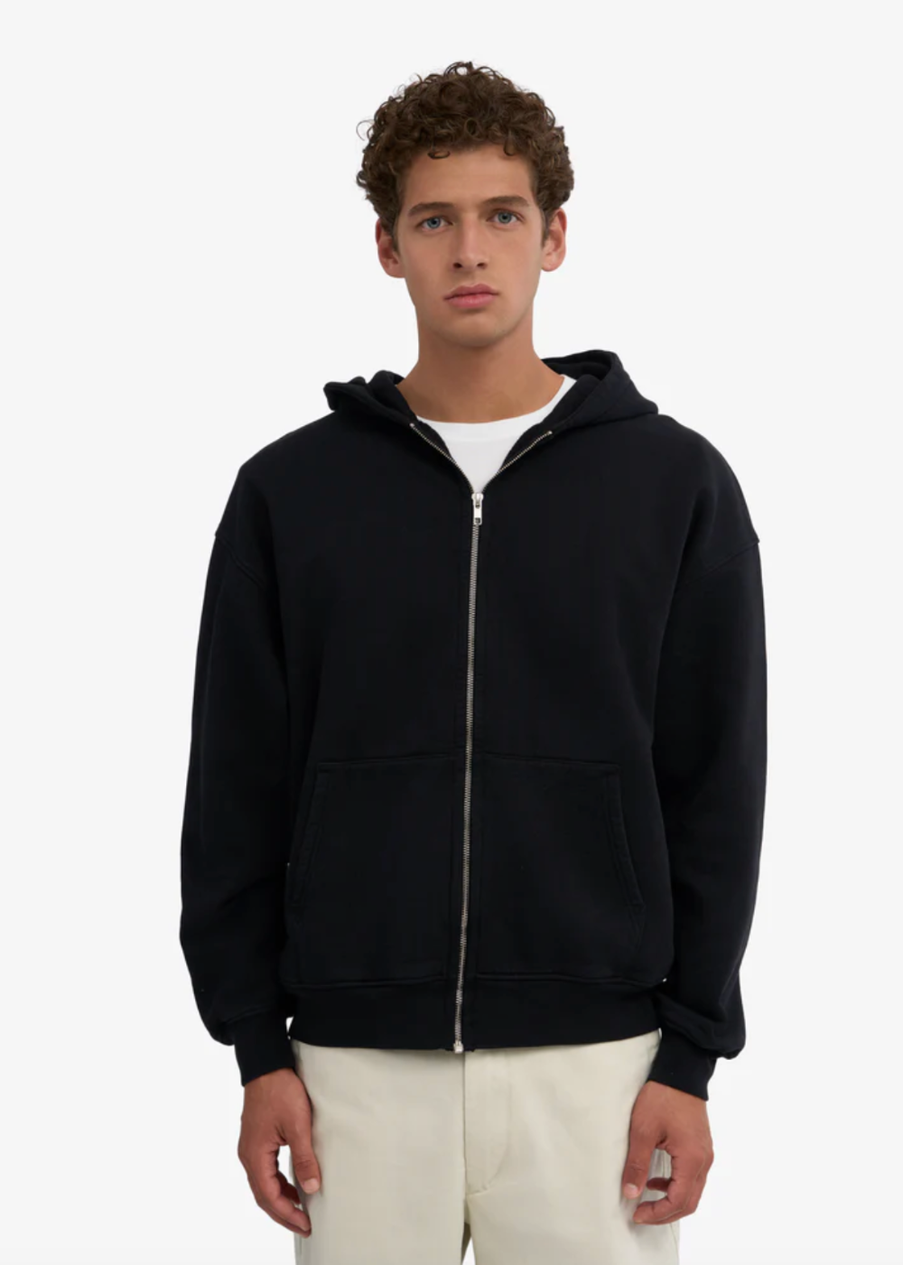 Organic Oversized Zip Hoodie - Deep Black - Colorful Standard Canada - Danali - CS1016