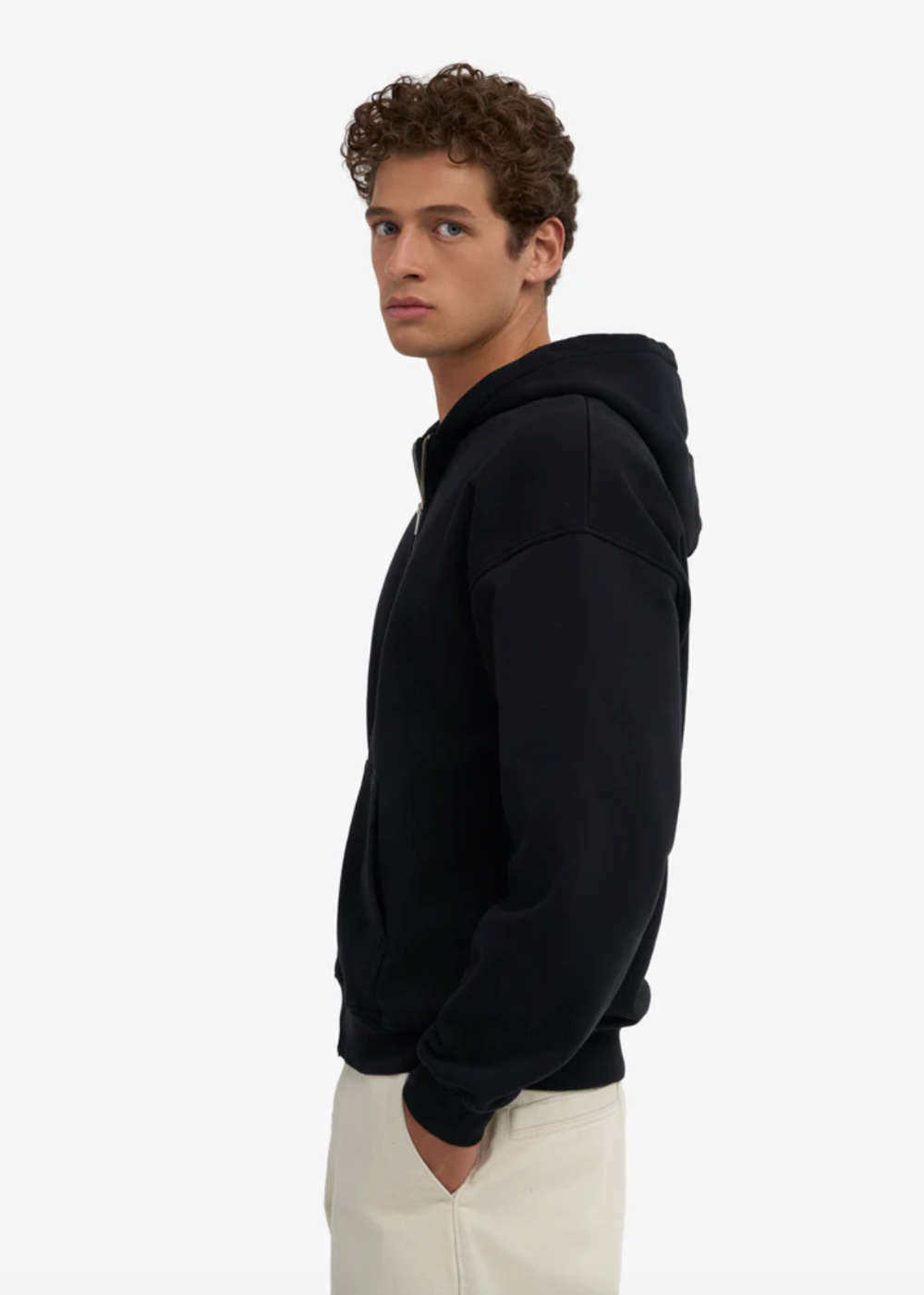 Organic Oversized Zip Hoodie - Deep Black - Colorful Standard Canada - Danali - CS1016
