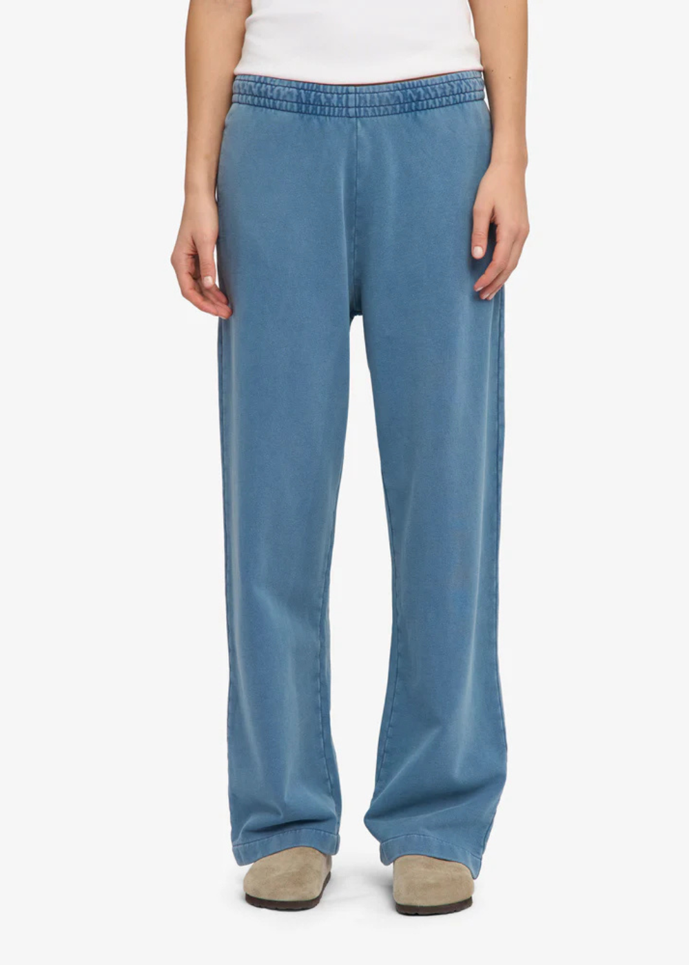Organic Straight Leg Sweatpants - Faded Indigo - Colorful Standard Canada - Danali - CS1018