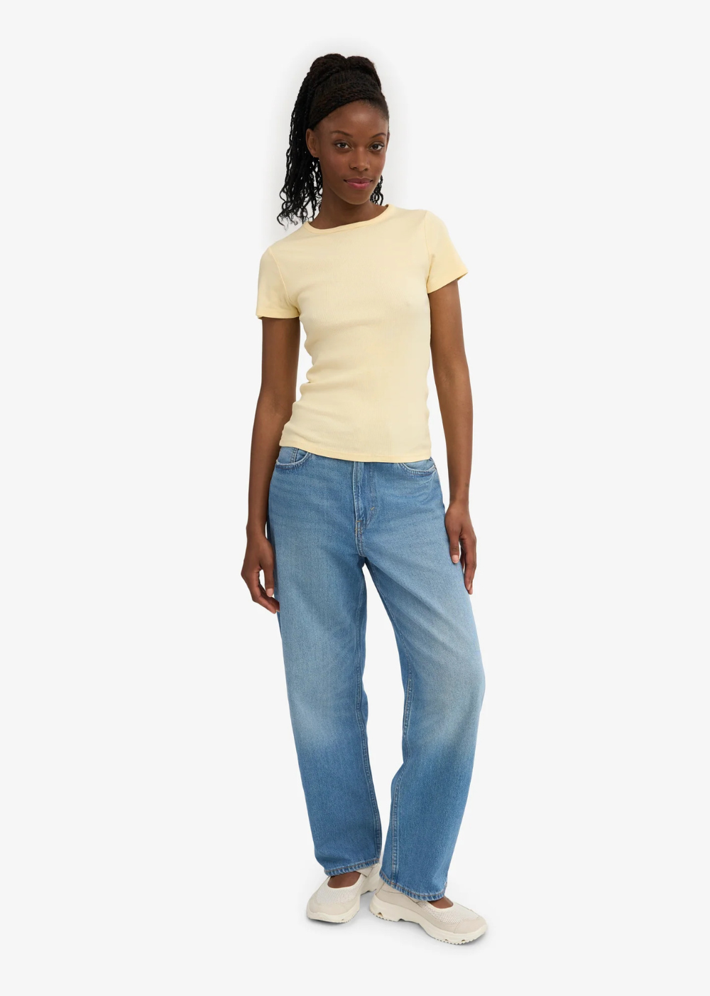 Organic Rib SS T-Shirt - Soft Yellow - Colorful Standard Canada - Danali - CS2058