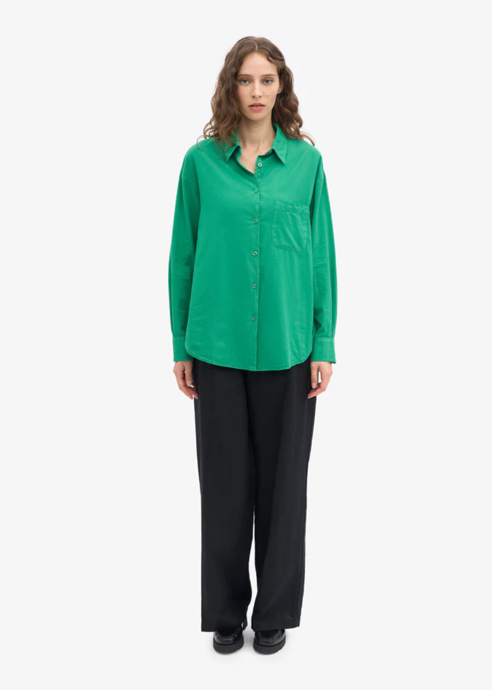 Organic Oversized Shirt - Kelly Green - Colorful Standard Canada - Danali -CS4005