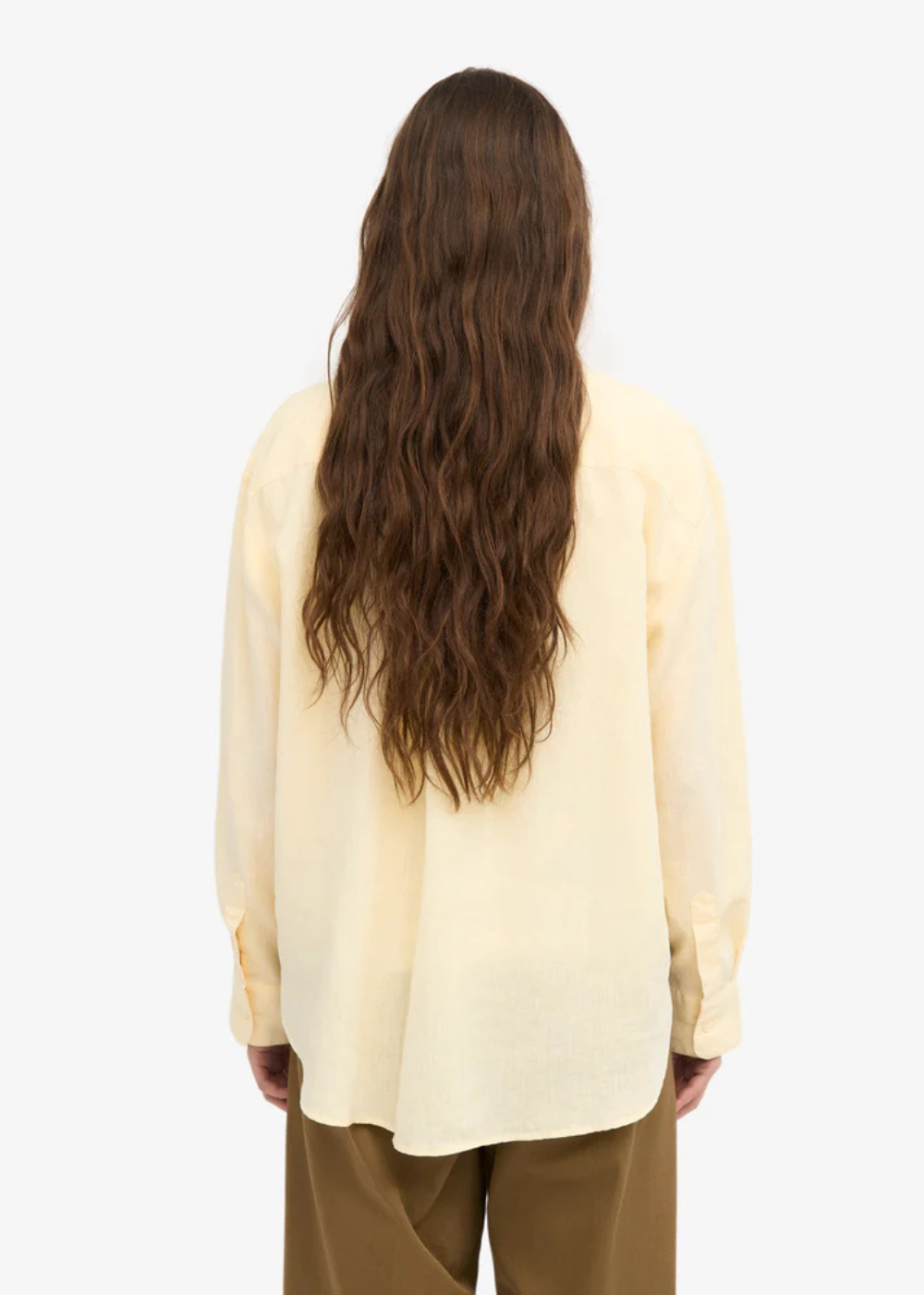 Linen Oversized Shirt - Soft Yellow - Colorful Standard Canada - Danali - CS4011 - 03