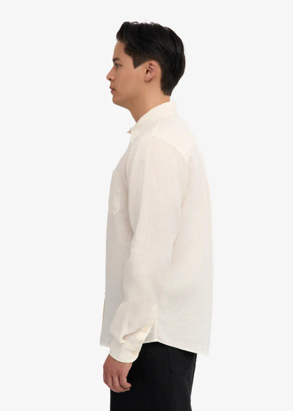 Linen Shirt - Ivory White - Colorful Standard Canada - Danali -CS4012 - 02