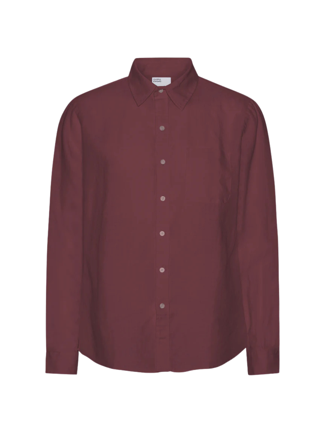Organic Linen Shirt - Oxblood Red - Colorful Standard Canada - Danali -CS4012
