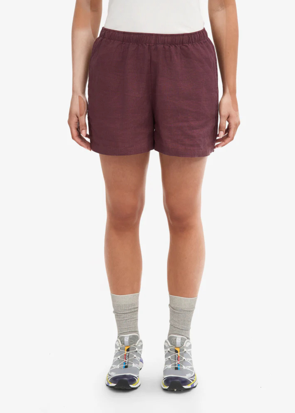 Linen Shorts - Oxblood Red - Colorful Standard Canada - Danali - CS4015
