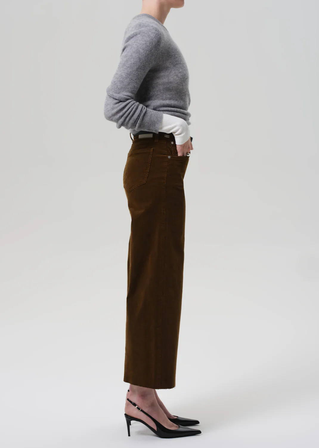 Lyra Wide Leg Crop Corduroy Pant - Manuka - Citizens of Humanity Canada - Danali