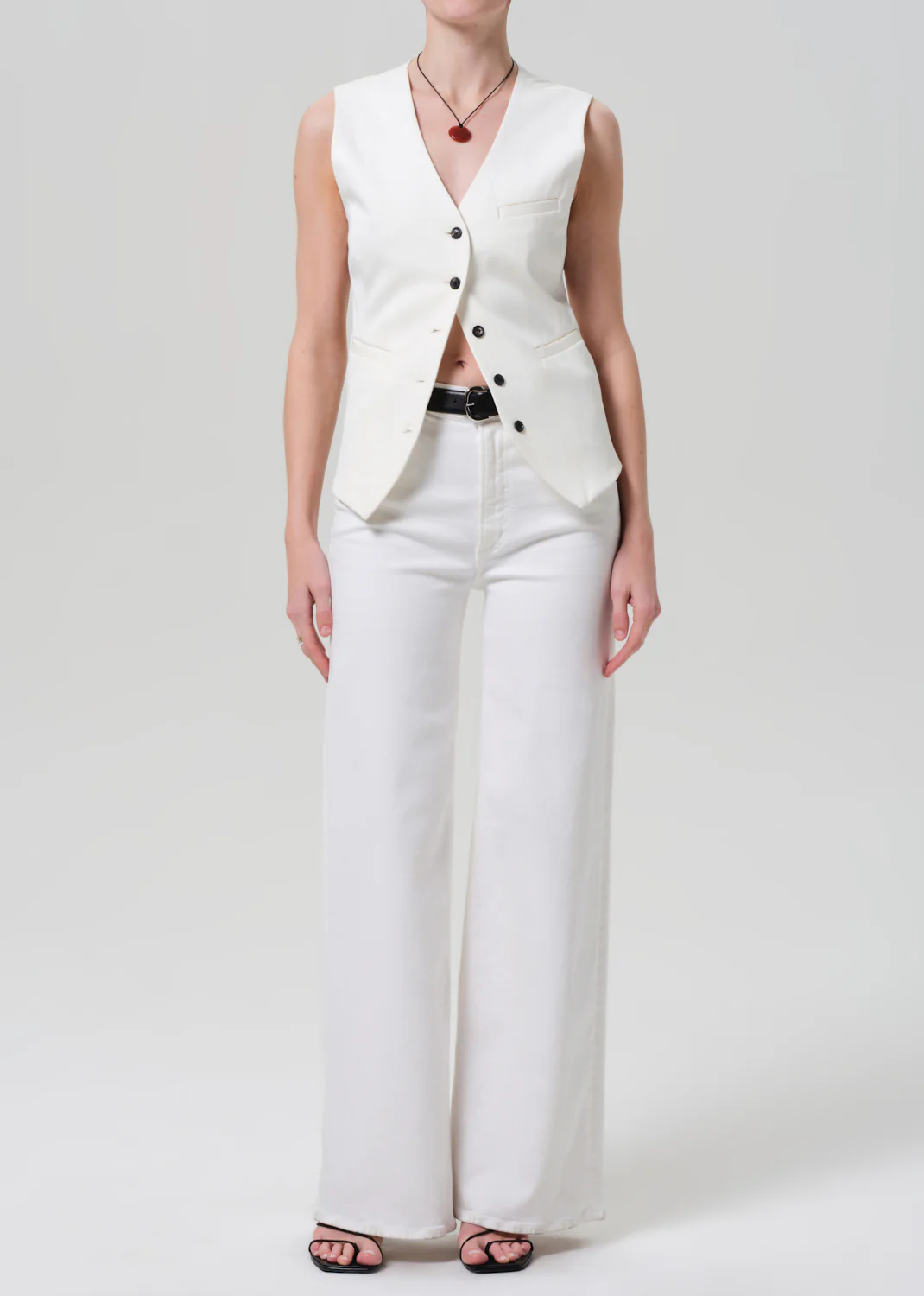 Lyra Wide Leg Long Jean - Soft White - Citizens of Humanity Canada - Danali