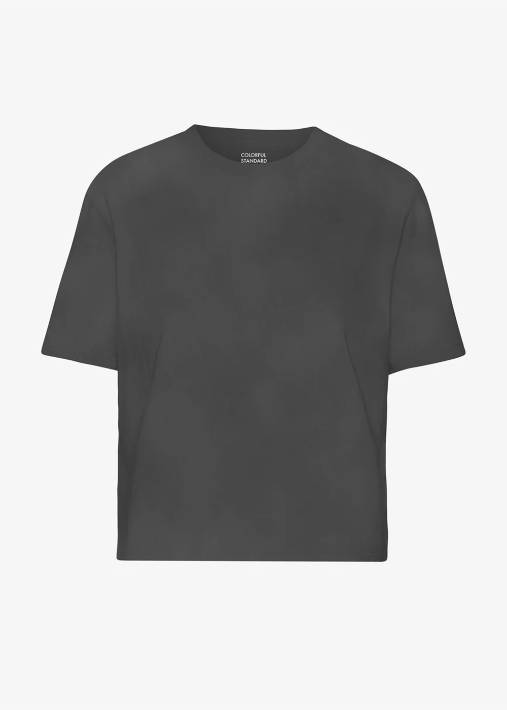 Organic Boxy Crop Tee - Faded Black - Colorful Standard Canada - Danali