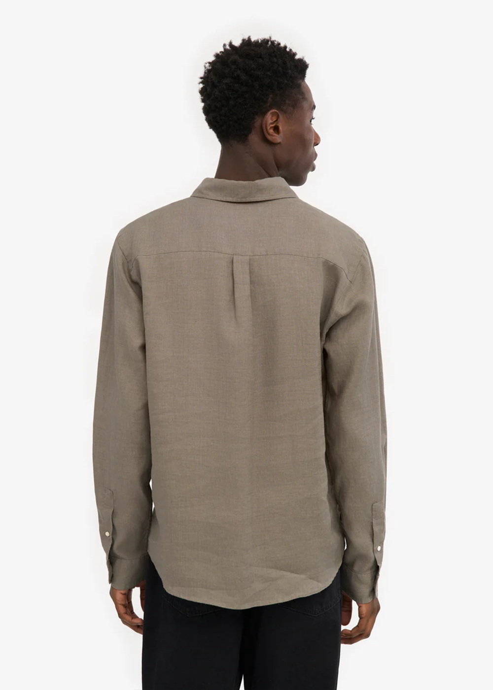 Colorful Standard Organic Linen Shirt Dusty Olive - Colorful Standard Canada - Danali