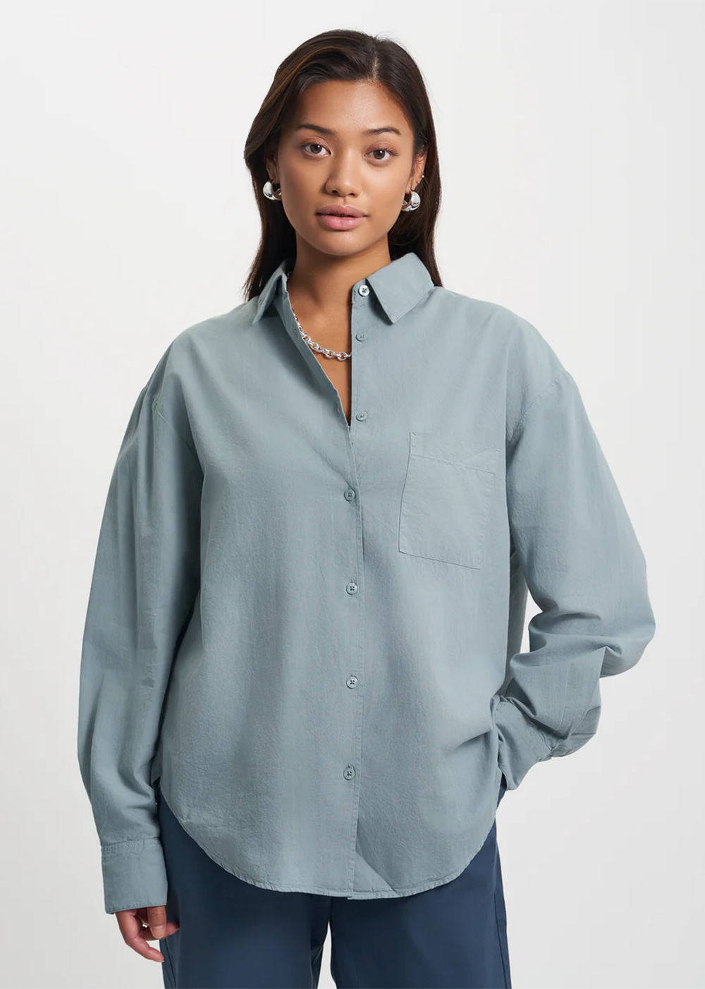 Colorful Standard Organic Oversized Shirt Steel Blue - Danali