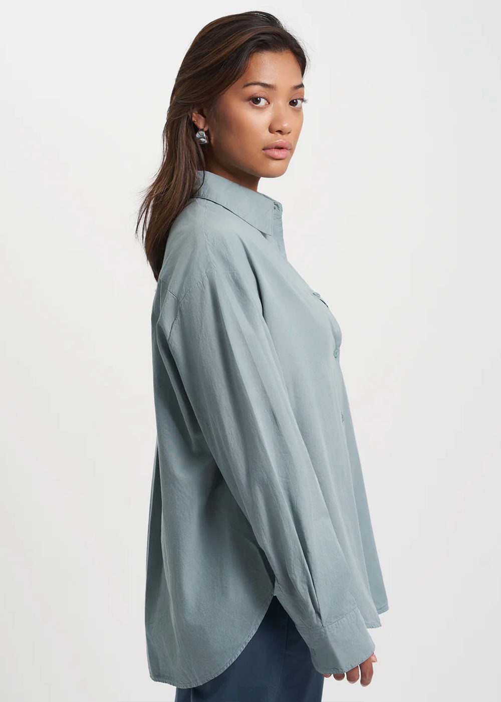 Colorful Standard Organic Oversized Shirt Steel Blue - Danali