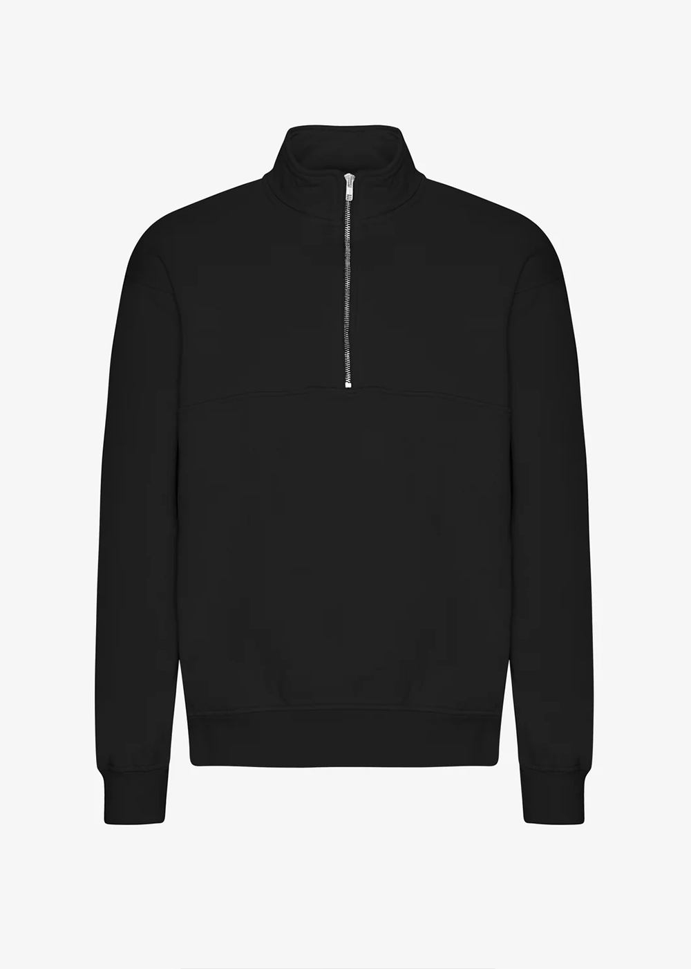 Organic Quarter Zip Sweater - Deep Black - Colorful Standard Canada - Danali