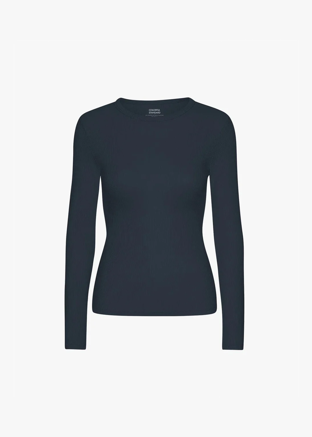 Organic Rib Long Sleeve T-Shirt - Navy Blue - Colorful Standard Canada - Danali