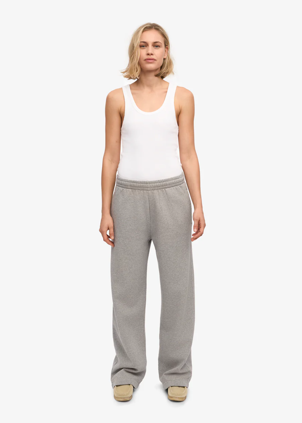 Organic Straight Leg Sweatpants - Heather Grey - Colorful Standard Canada - Danali
