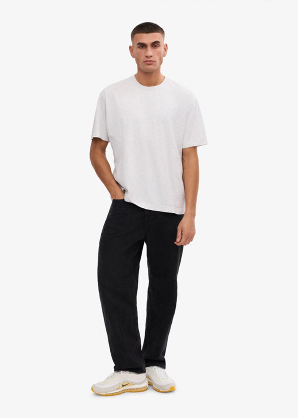 Oversized Organic T-Shirt - Snow Melange - Colorful Standard Canada - Danali
