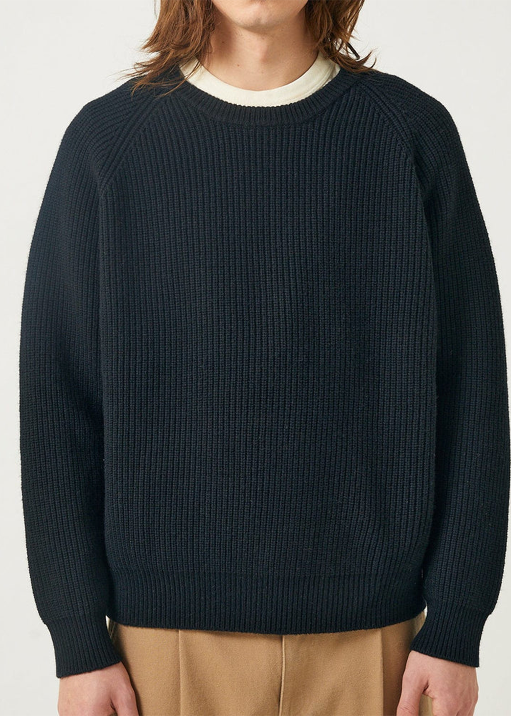 Wool Cashmere Crewneck Sweater - Black - Corridor Canada - Danali