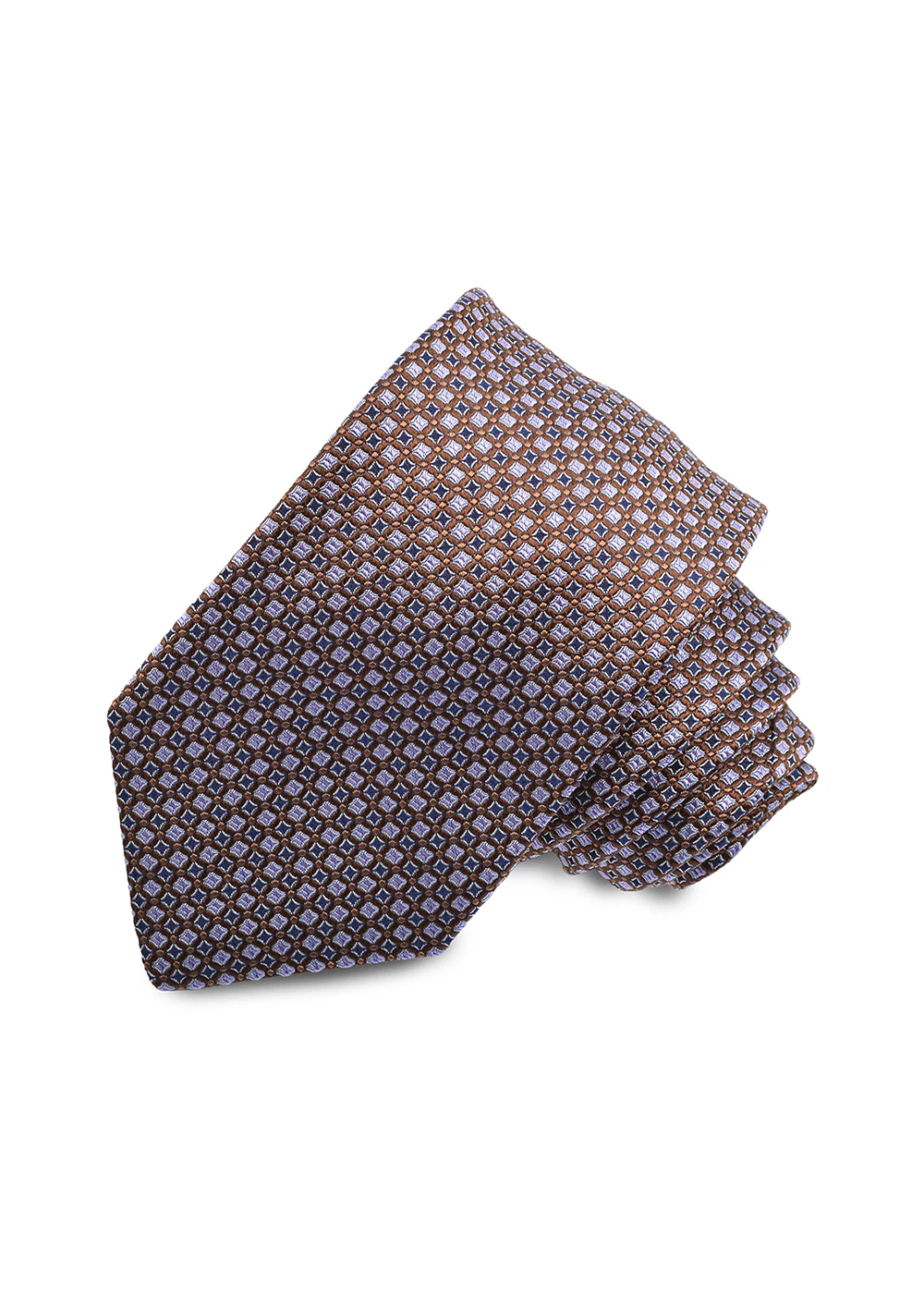 Silk Jacquard Micro Quad Tie - Mocha/Lilac - Dion Canada - Danali