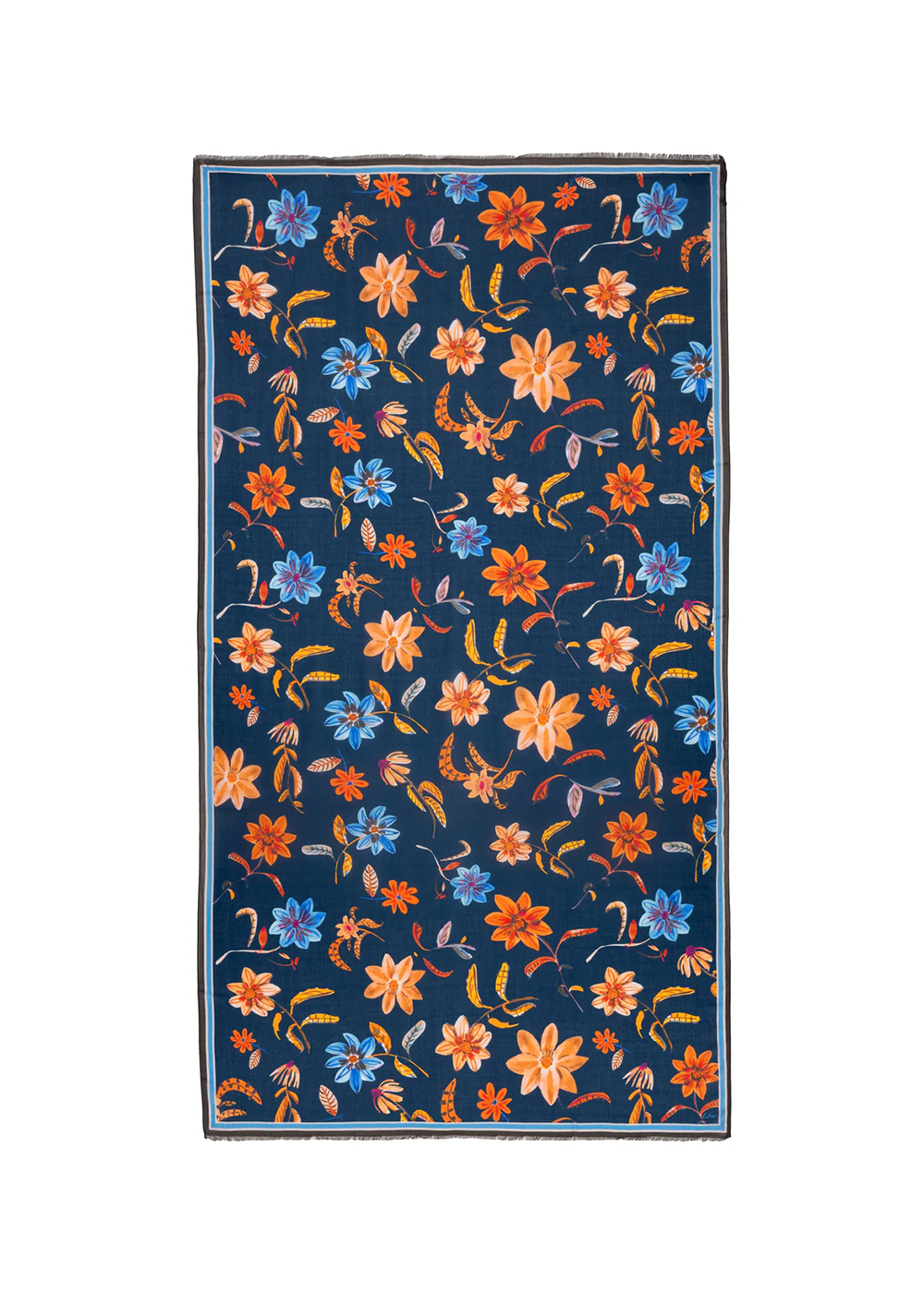 Autumn Floral Wrap Scarf - Navy - Echo Canada - Danali