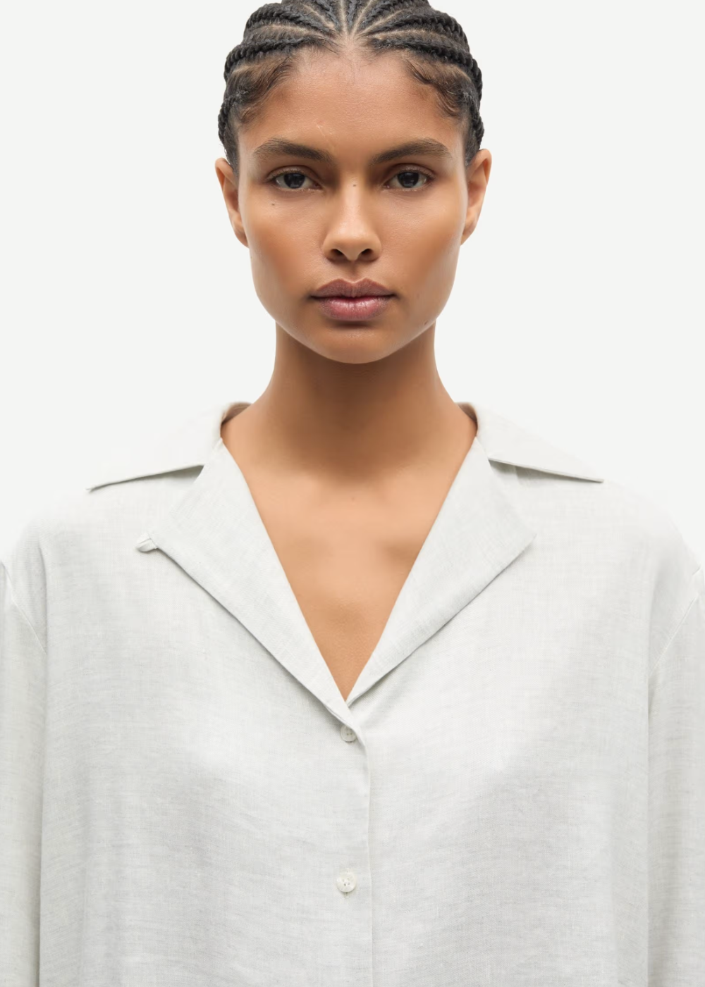 Saiben Shirt - Light Grey Melange - Samsoe Samsoe Canada - Danali - F26100111