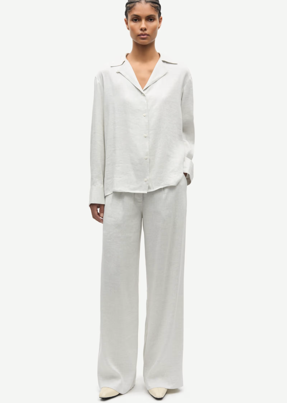 Saiben Shirt - Light Grey Melange - Samsoe Samsoe Canada - Danali - F26100111