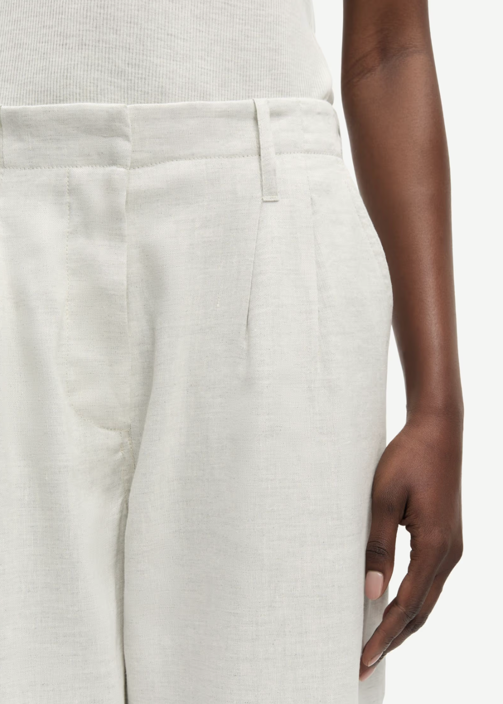 Saiben Trousers - Light Grey Melange - Samsoe Samsoe Canada - Danali - F26100112