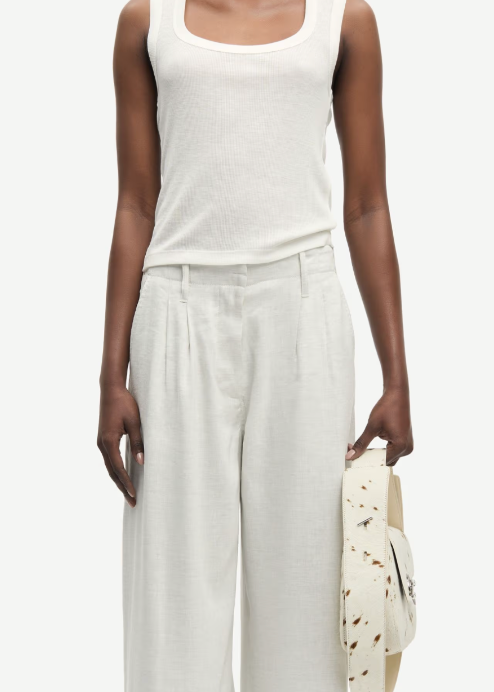 Saiben Trousers - Light Grey Melange - Samsoe Samsoe Canada - Danali - F26100112