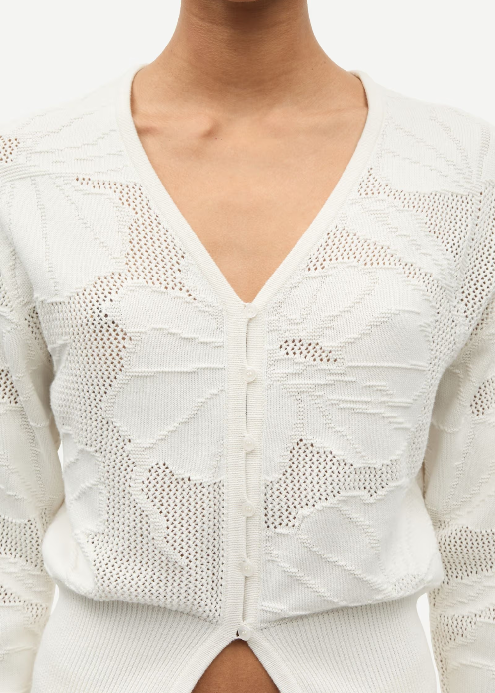 Sapoppie Cardigan - Clear Cream - Samsoe Samsoe Canada - Danali - F26200069