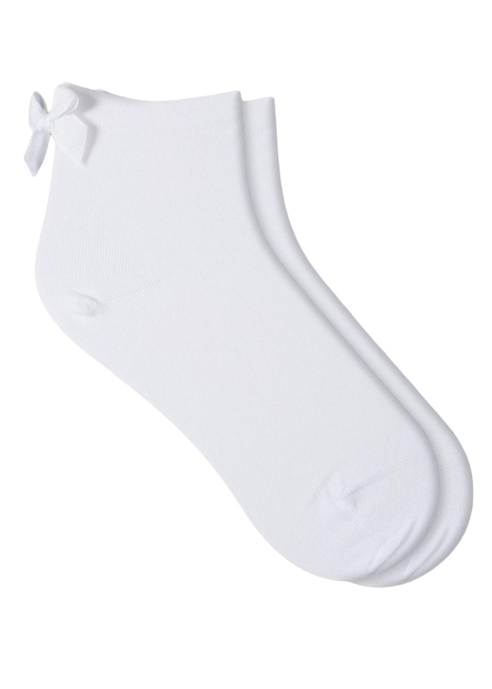 Solid Bow Ankle Socks - White - Bleuforet Canada - Danali - FBU6604