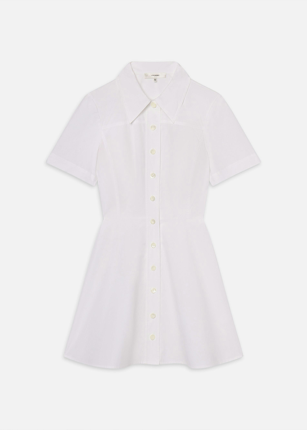 The Flare Mini Dress - White - FRAME Canada - Danali