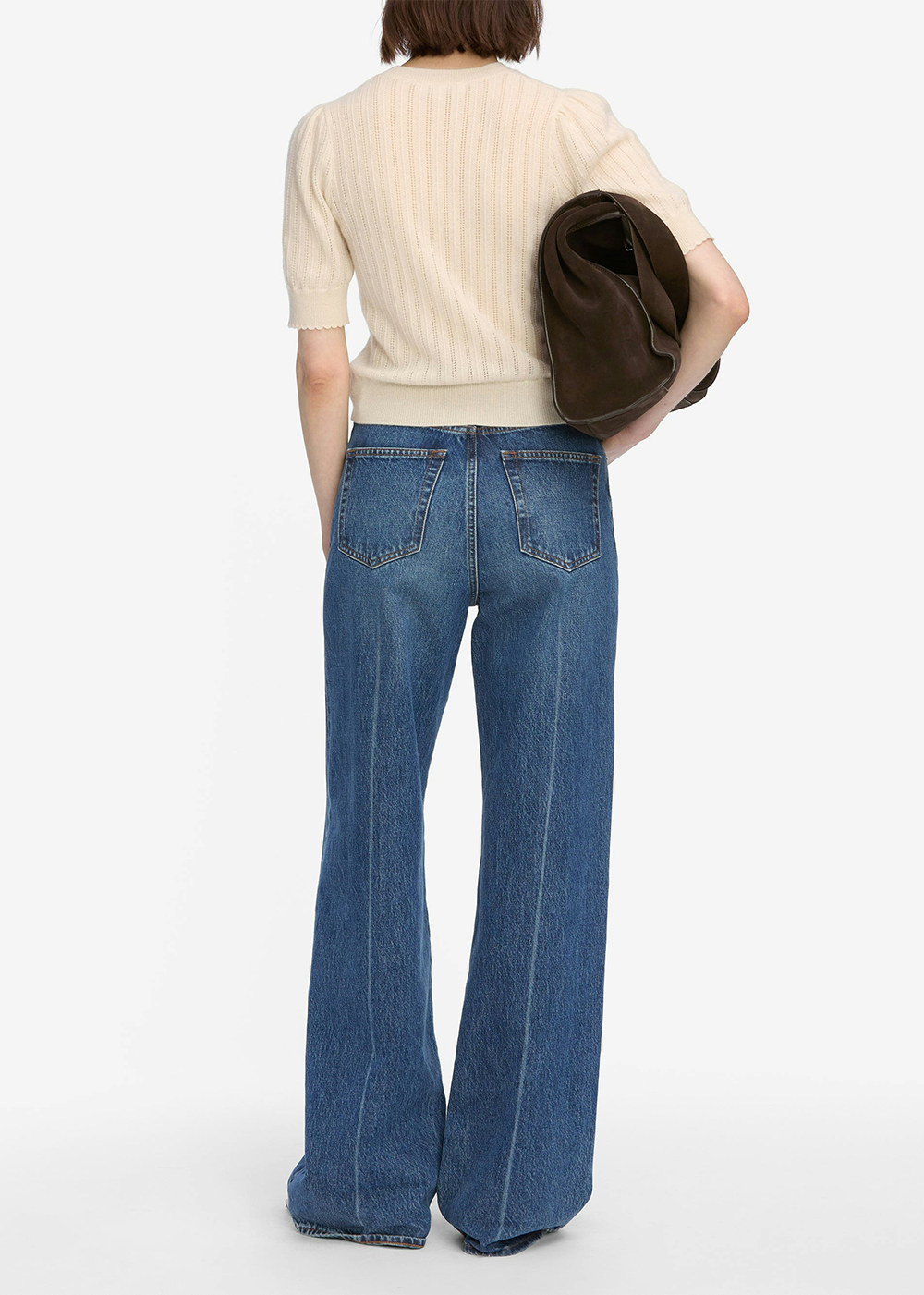 The Ladder Pointelle Sweater - Cream - FRAME Canada - Danali