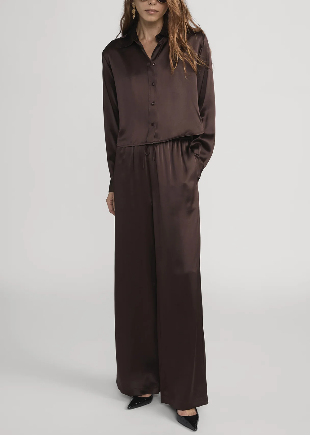 The Silk Lounge Pant - Americano - FRAME Canada - Danali