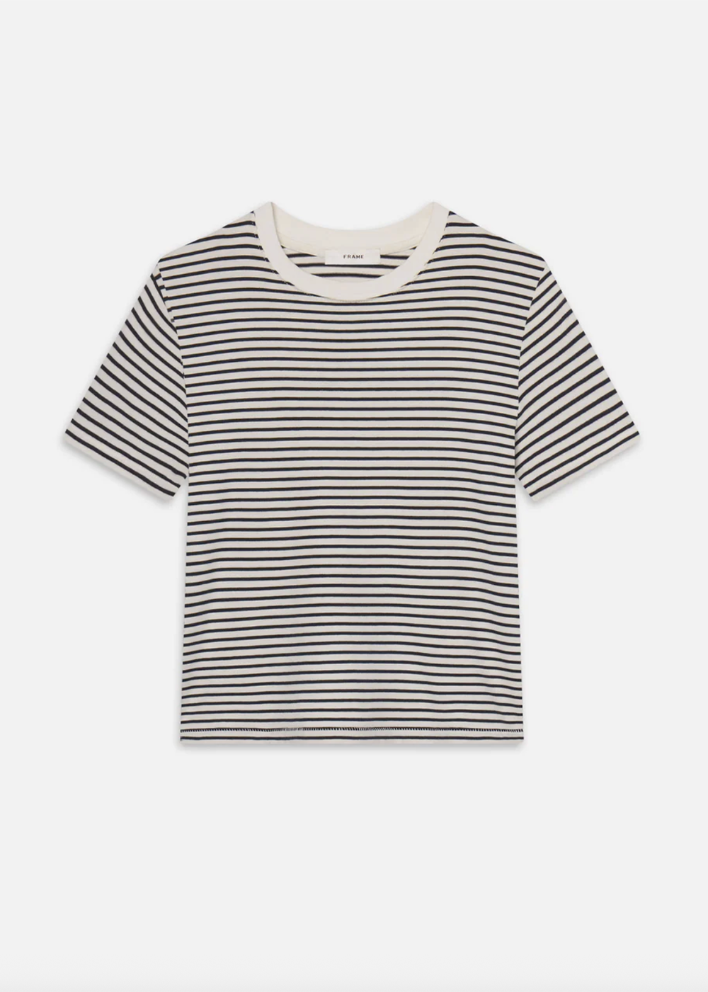 The Stripe Baby Tee - Navy Multi - FRAME Canada - Danali