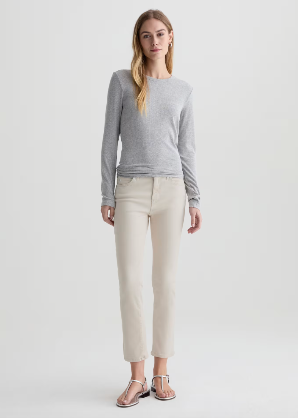 Mari Crop High Rise Slim Pant - Pumice - AG Jeans Canada - Danali - FSW1A48PMCE