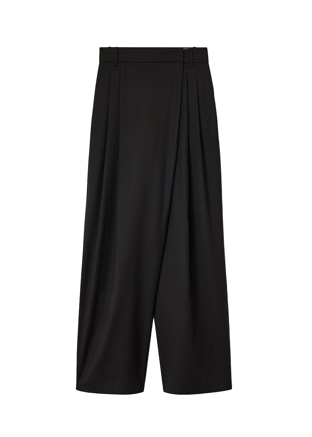 Calendered Wool Mid Waist Pants - Black - GANNI Canada - Danali