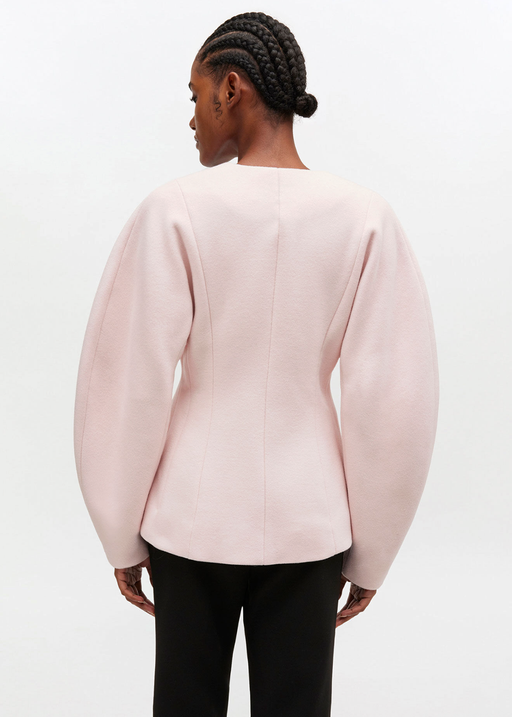 Peacoat Wool Fitted Blazer - Ballerina - GANNI Canada - Danali