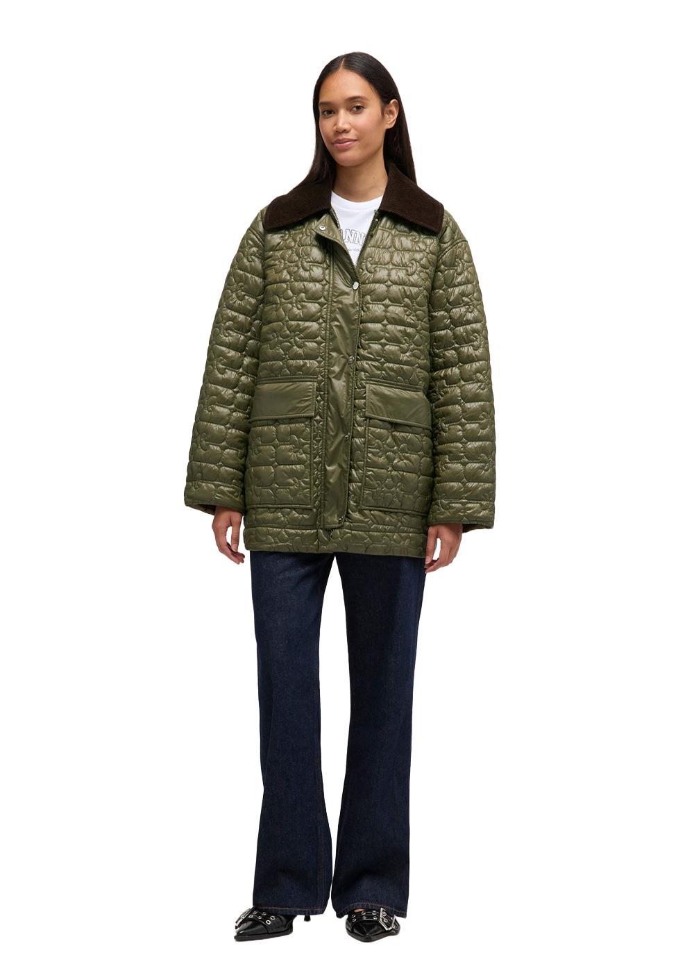 Shiny Quilt Jacket - Kalamata - GANNI Canada - Danali