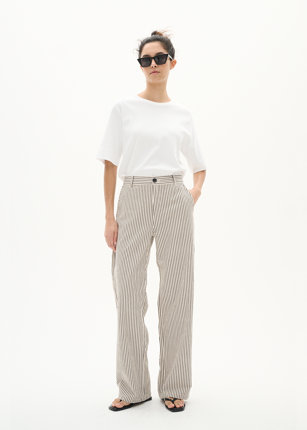 InWear Bai Striped Jeans Ecru Black - InWear Canada - Danali