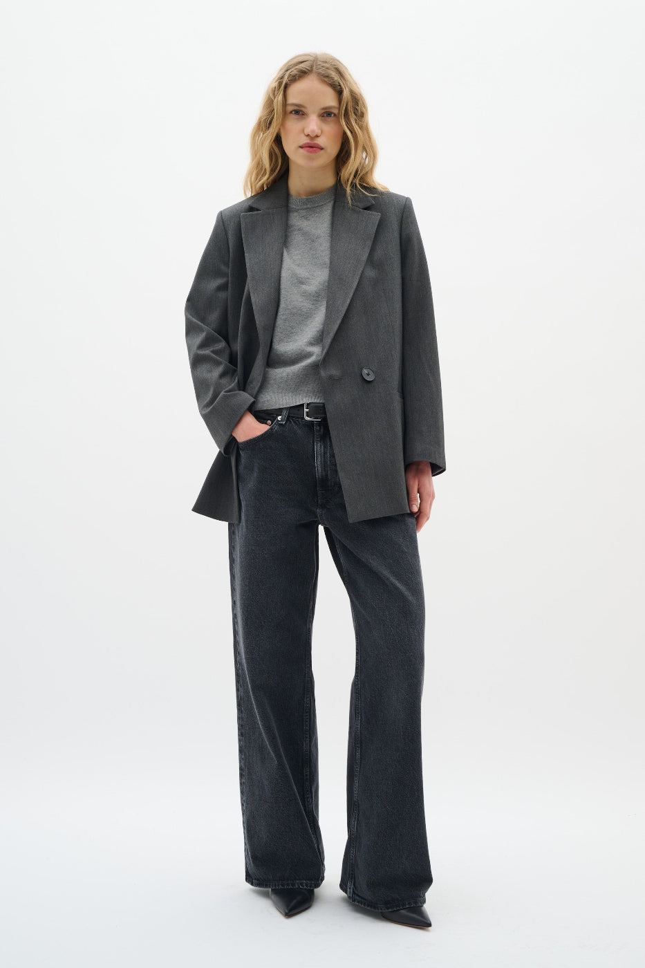 Brunilda Blazer - Dark Grey Melange - InWear Canada - Danali