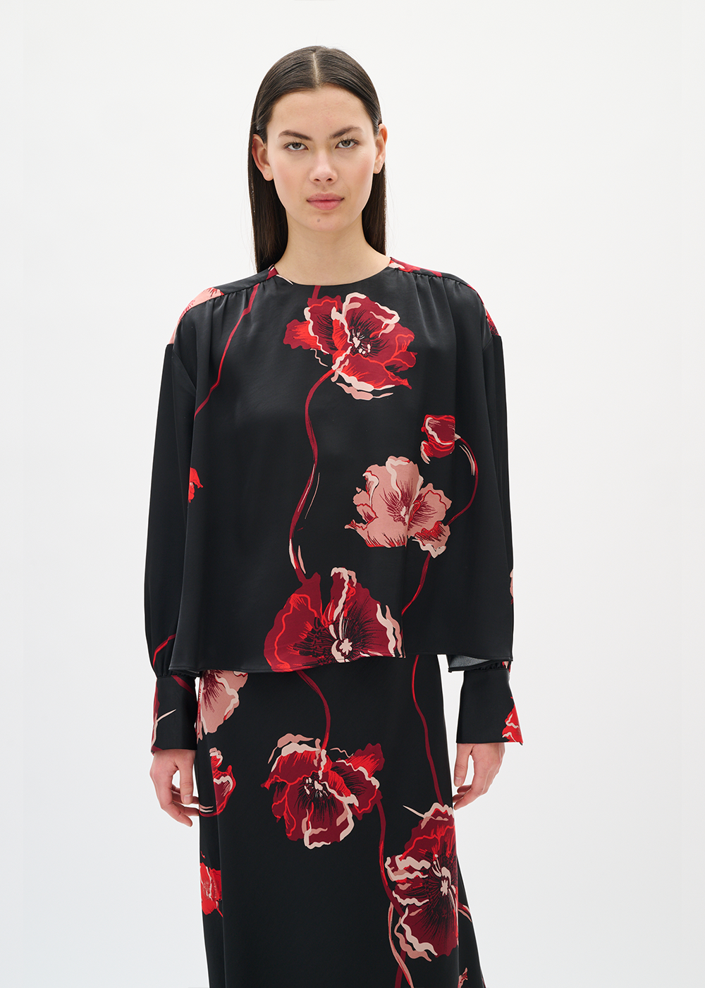 Dawn Blouse - Black Poppie - InWear Canada - Danali